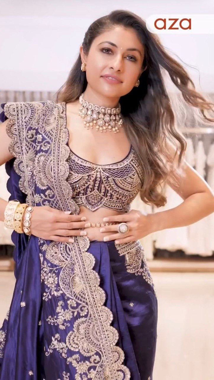 Designer Rangoli Silk Saree with Coding & Sequin Work - FFkd 590
