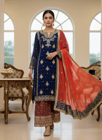 Designer & stylish Kurti with jacard plazzo set with elegant dupatta
