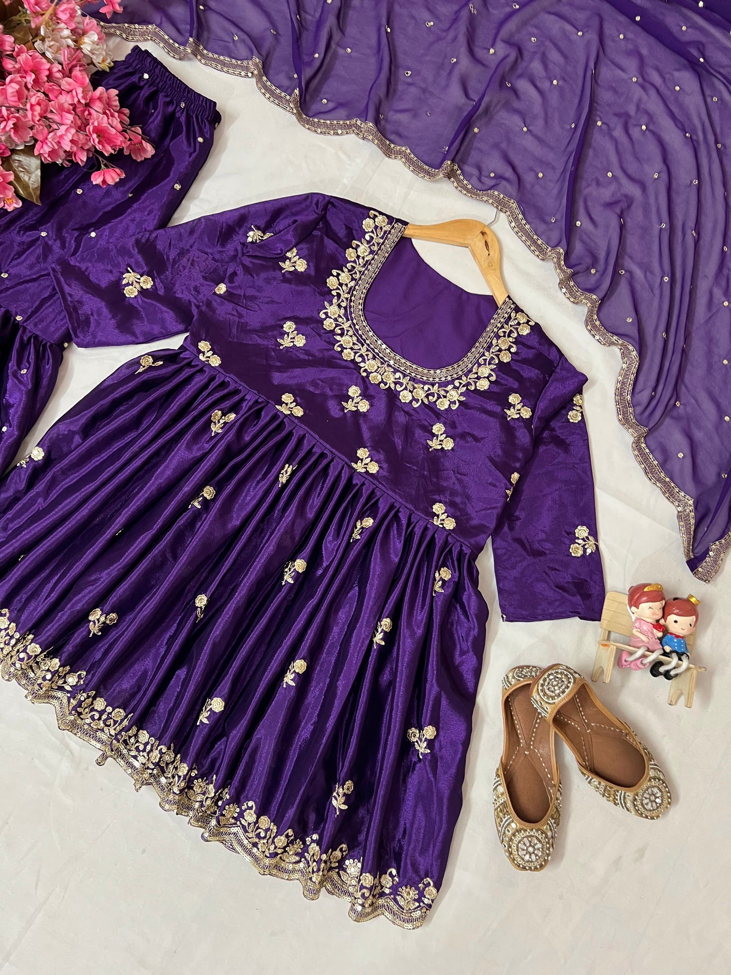 VF-211 Royal Purple color Kediya Style Ensemble