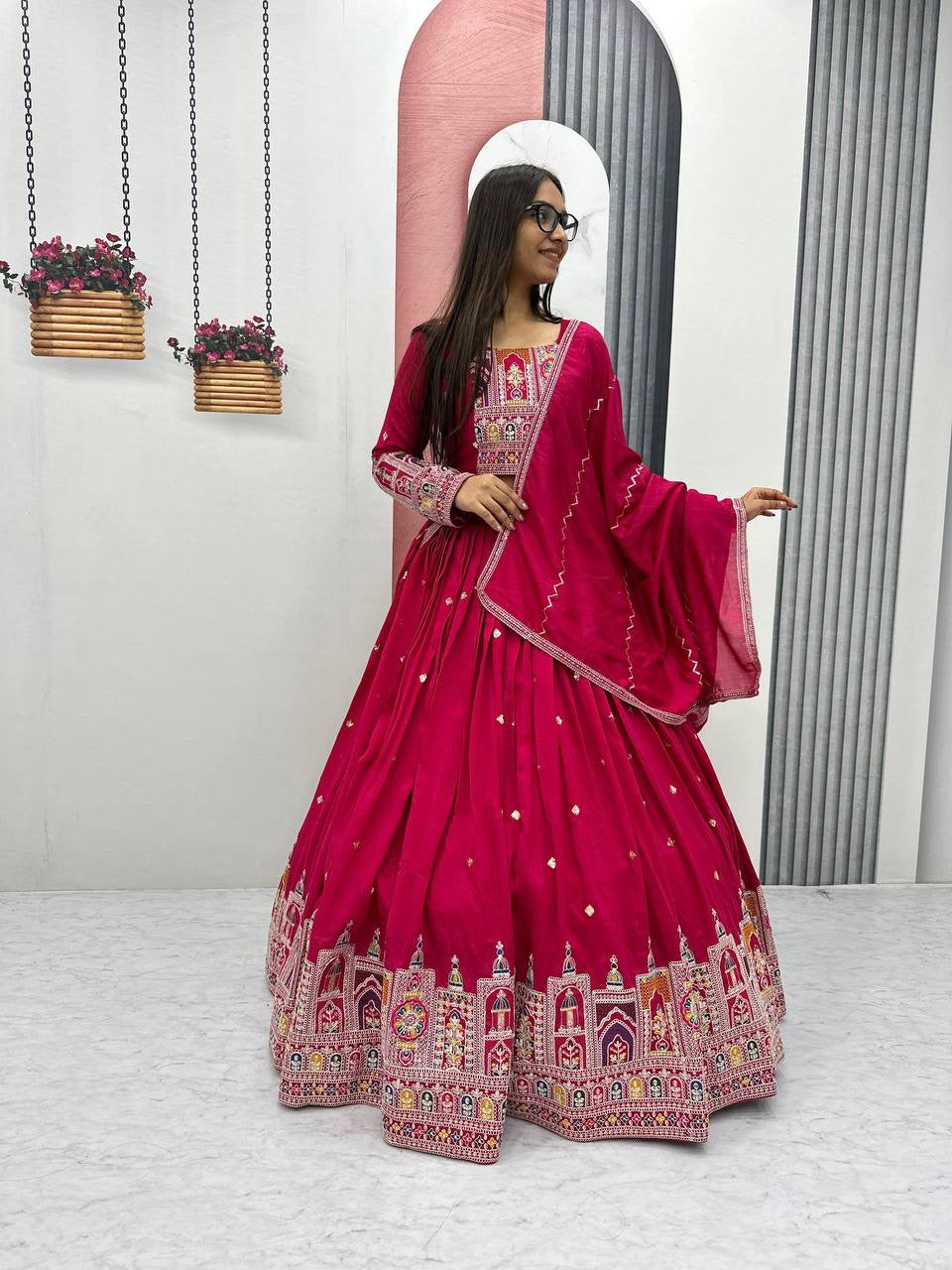 Festival Lehenga Choli with Heavy Embroidery & Sequence Work - FFTP-245