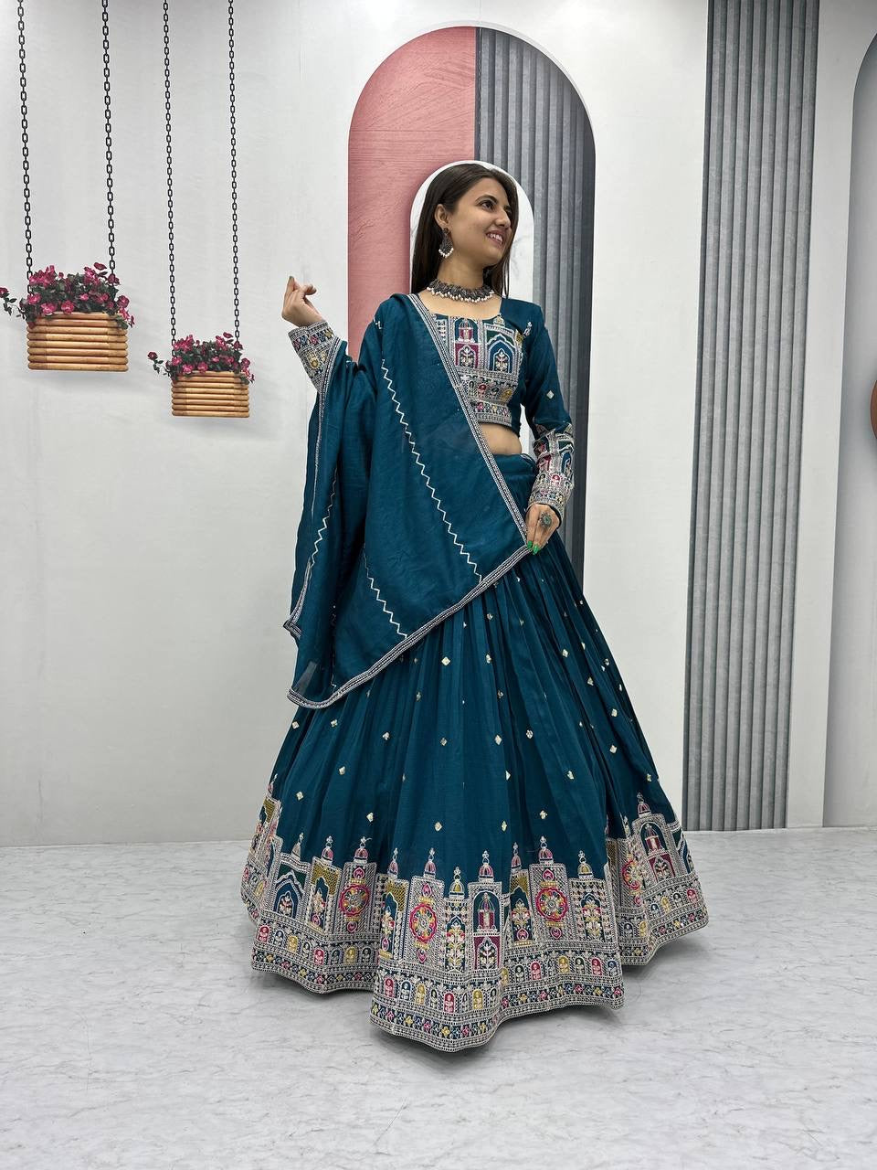 Festival Lehenga Choli with Heavy Embroidery & Sequence Work - FFTP-245