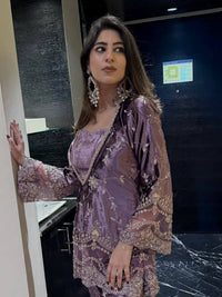 Premium 3-piece Co-ord set in Fandy silk fabric
