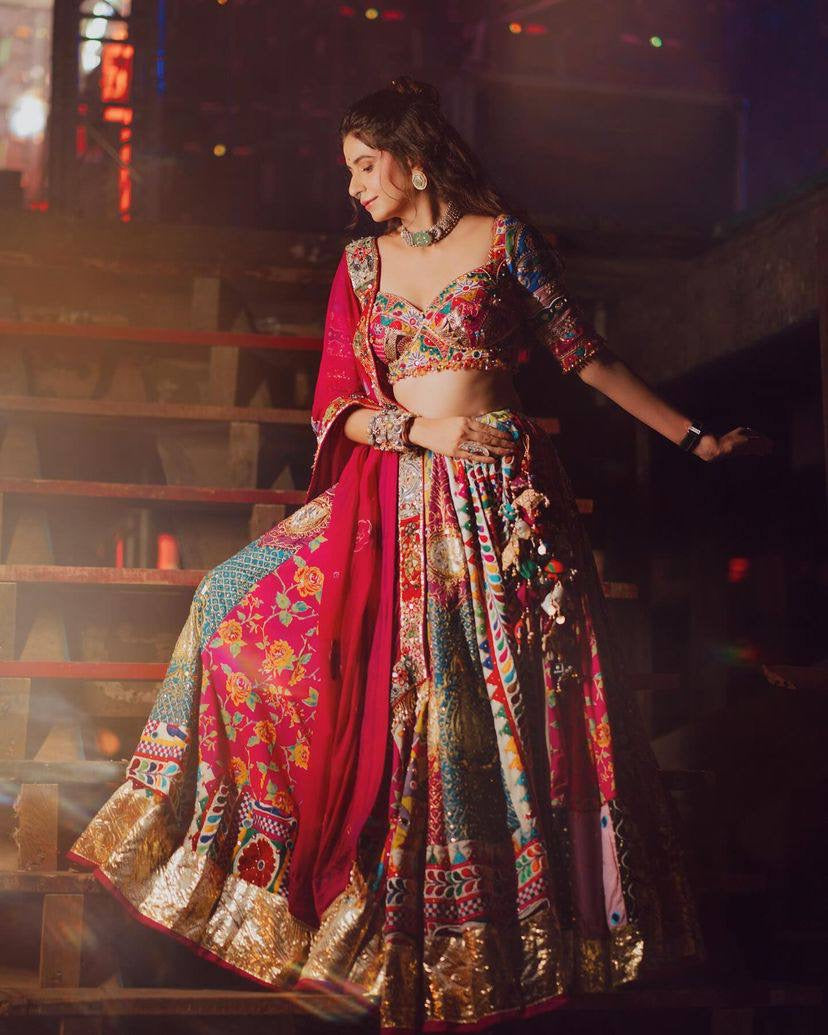 Navratri Special Designer Printed Lehenga Choli - Heavy Muslin Cotton - ALC-73