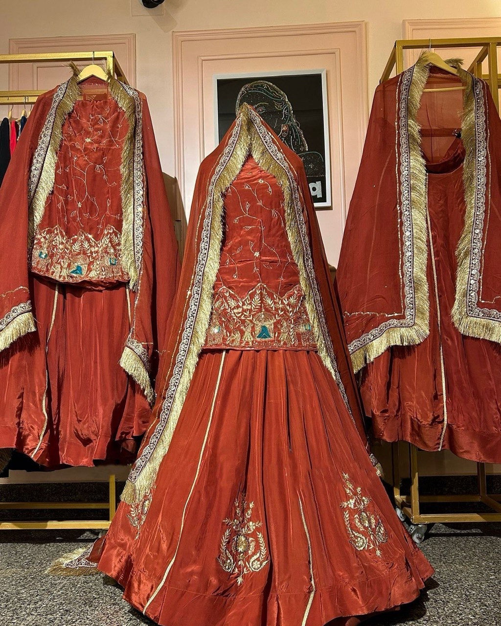 Natural Crepe Silk Indo Western Lehenga Set with Beads & Thread Work - FFRTC-5866