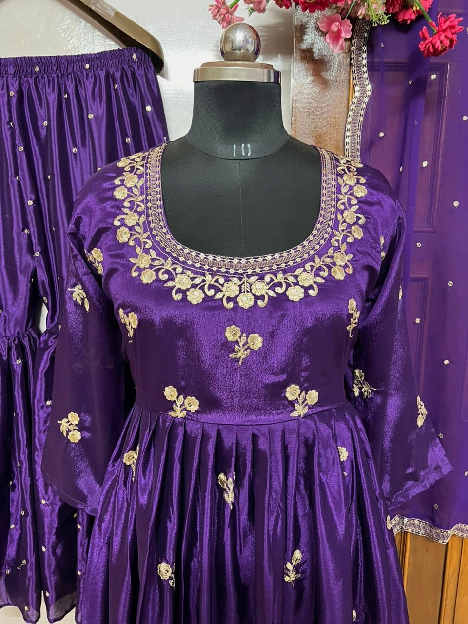 VF-211 Royal Purple color Kediya Style Ensemble