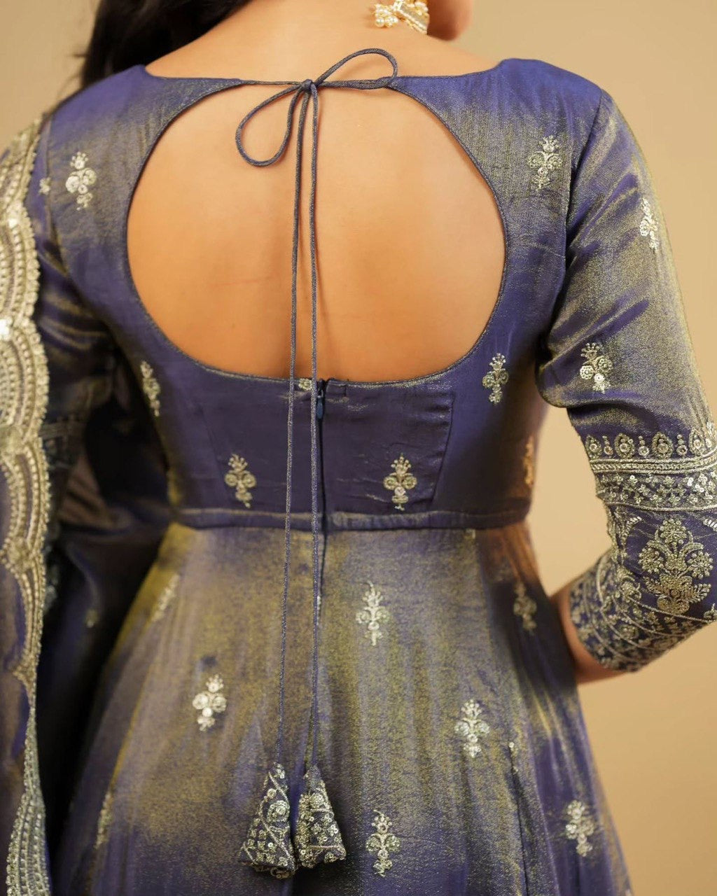 Designer Shimmer Silk Suit & Lehenga Set with Thread & Sequence Work