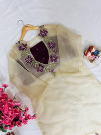 Designer 3-piece Co-ordset in premium organza silk.