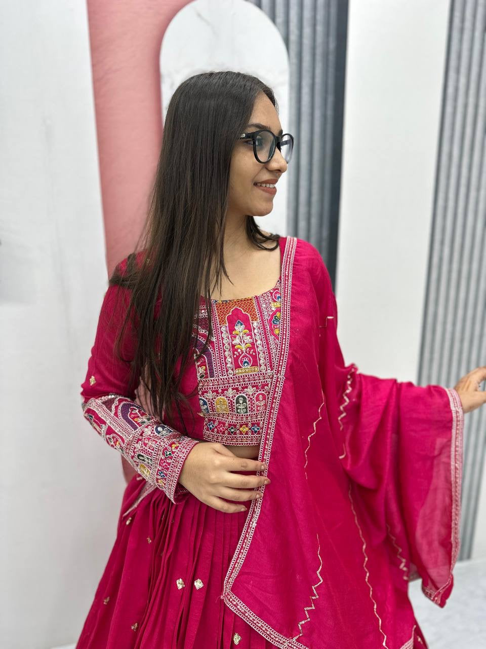 Festival Lehenga Choli with Heavy Embroidery & Sequence Work - FFTP-245