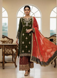 Designer & stylish Kurti with jacard plazzo set with elegant dupatta