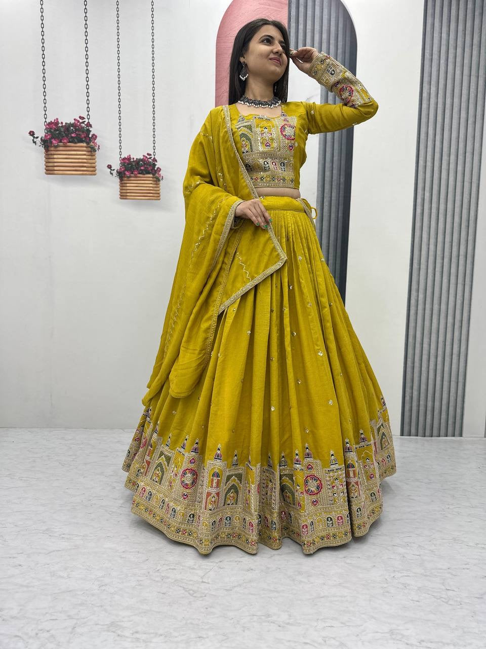 Festival Lehenga Choli with Heavy Embroidery & Sequence Work - FFTP-245