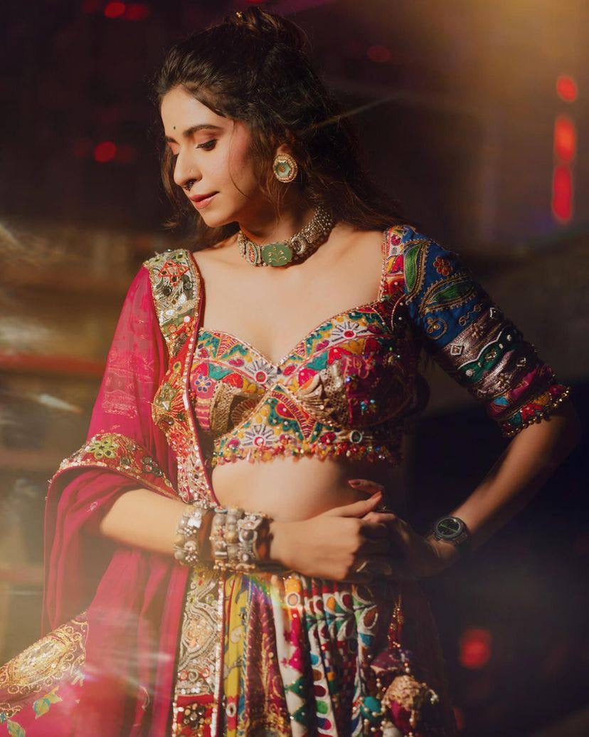 Navratri Special Designer Printed Lehenga Choli - Heavy Muslin Cotton - ALC-73