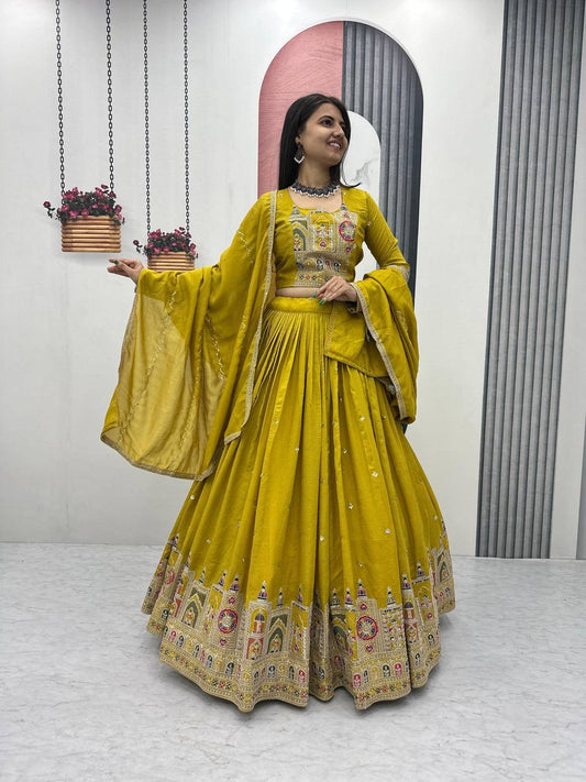 Festival Lehenga Choli with Heavy Embroidery & Sequence Work - FFTP-245