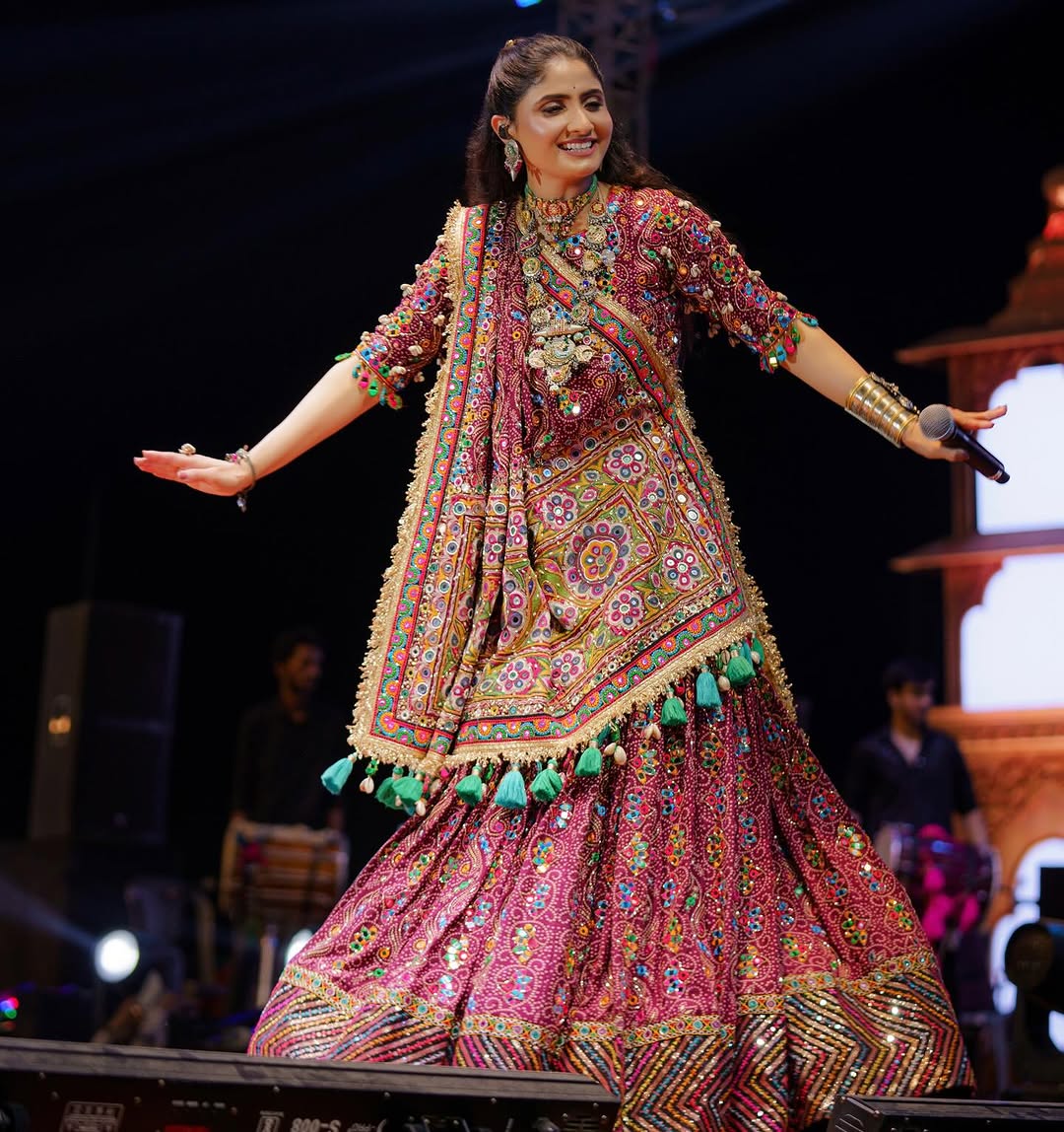 Navratri Special Muslin Cotton Lehenga Choli with Real Mirror Work - ALC 110