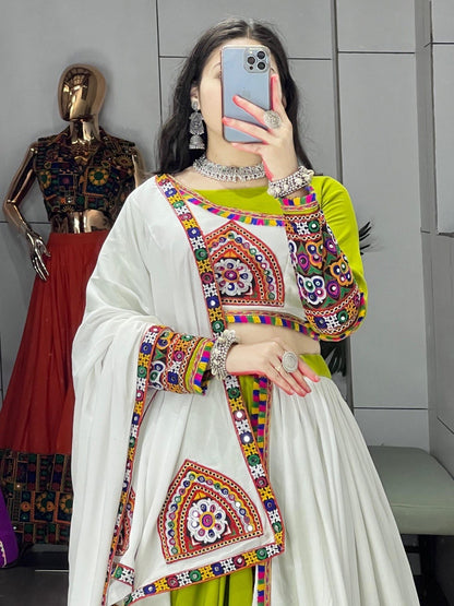 Premium Designer Rayon Cotton Lehenga Set with Gamathi Work - Navratri 2025 - FFgrtn 8050