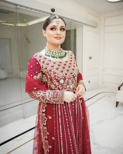 Designer Embroidered Anarkali Gown with Sequin Work - LC 1198