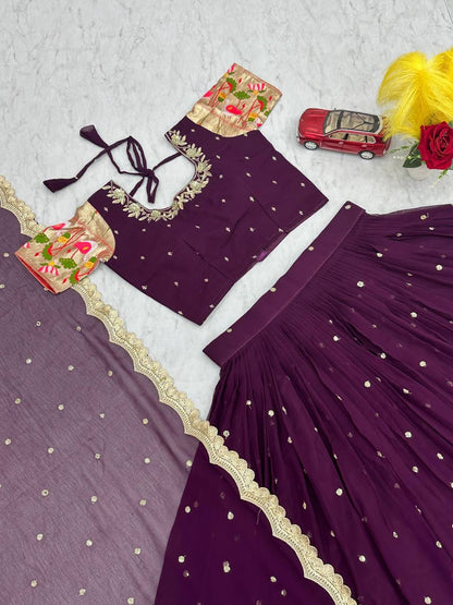 Festival special designer Lehenga Choli with Embroidery Sequence Work - FFPC-515