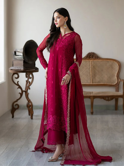 Designer Party Wear Top Palazzo Set with Heavy Embroidery - FFNSR-866