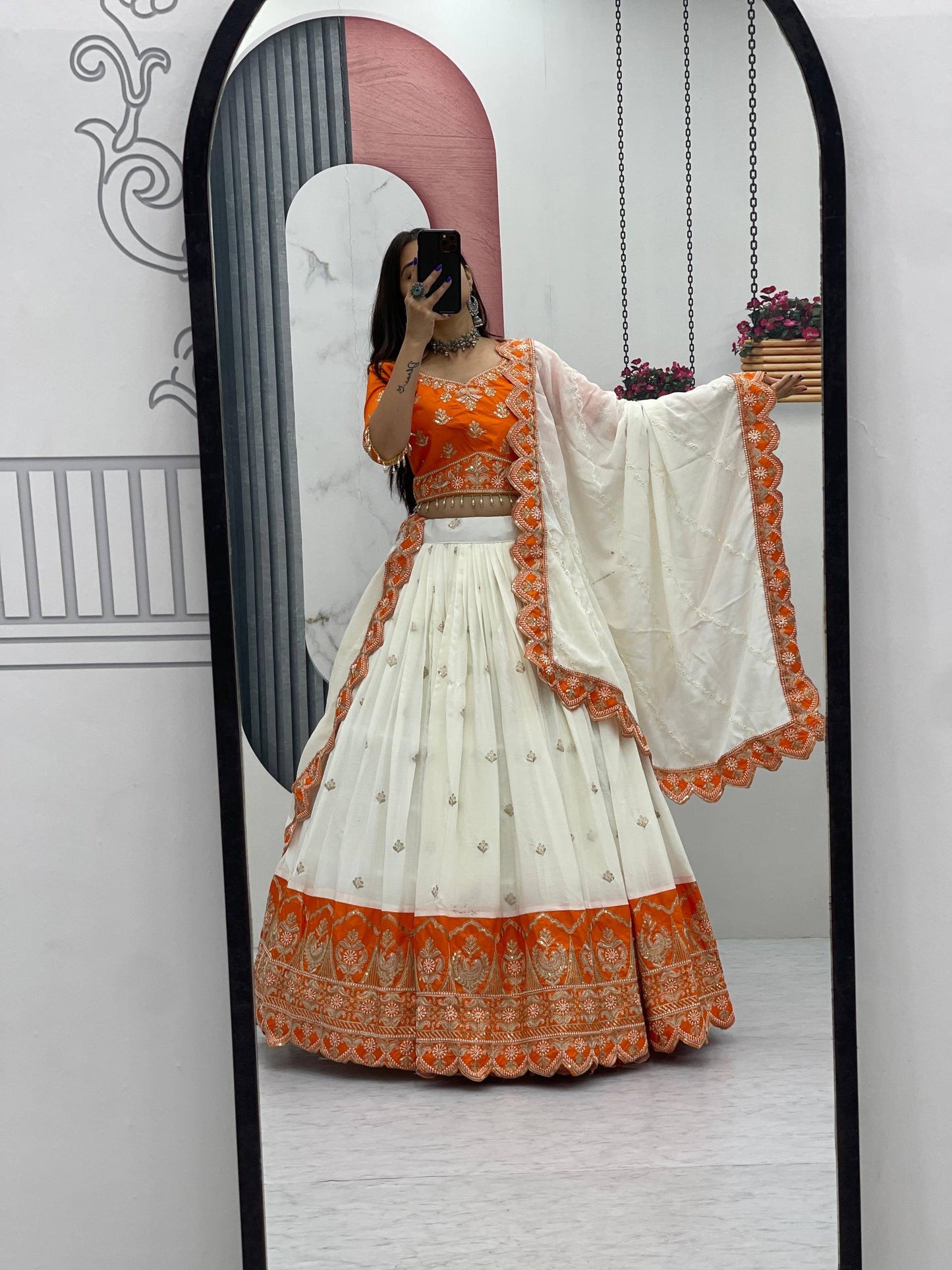 Tapi 290 - semi bridal lahenga choli with beautiful colour combination
