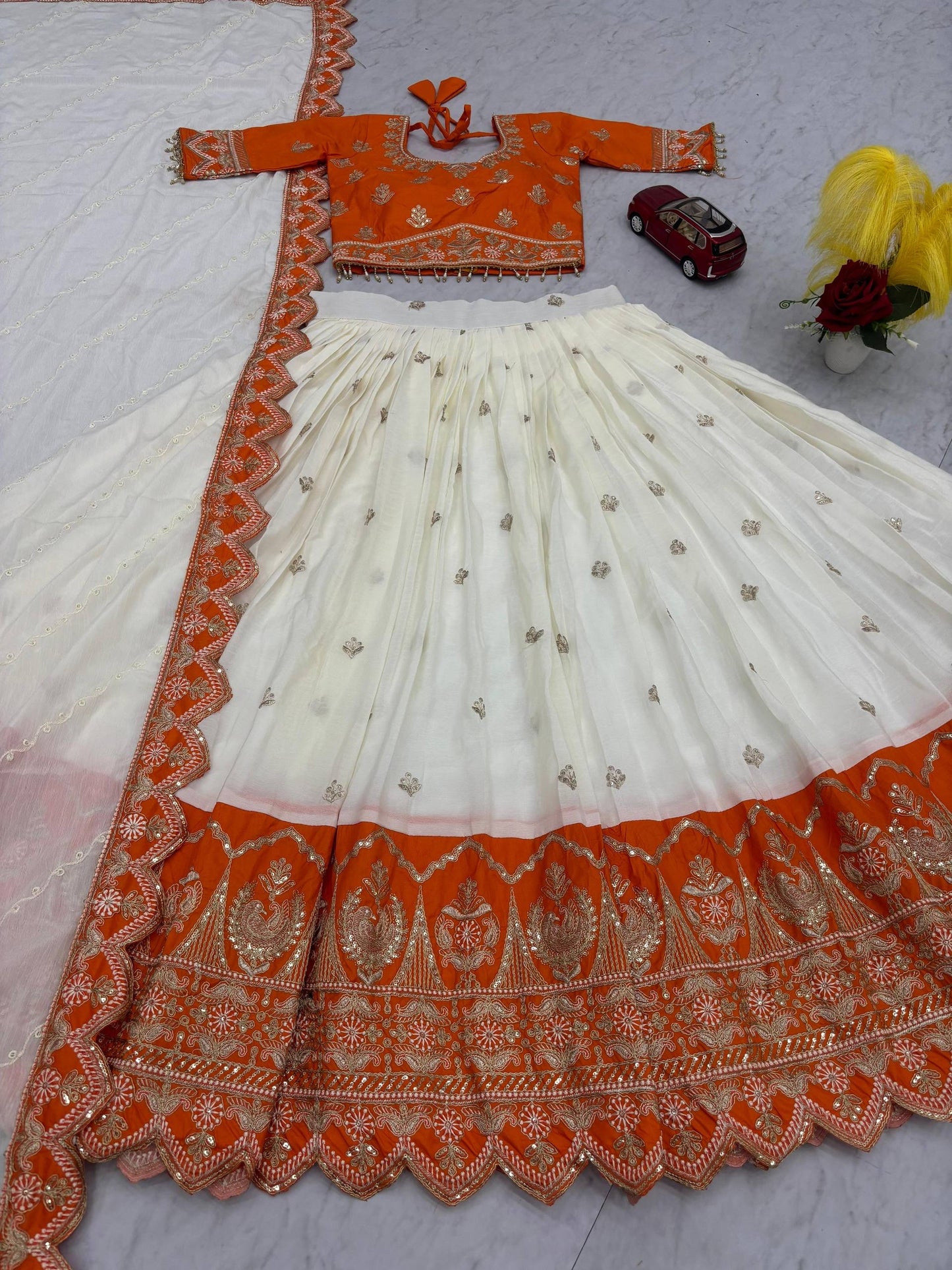 Tapi 290 - semi bridal lahenga choli with beautiful colour combination