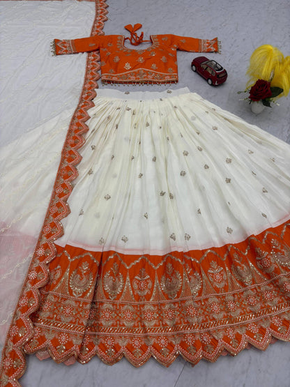 Tapi 290 - semi bridal lahenga choli with beautiful colour combination