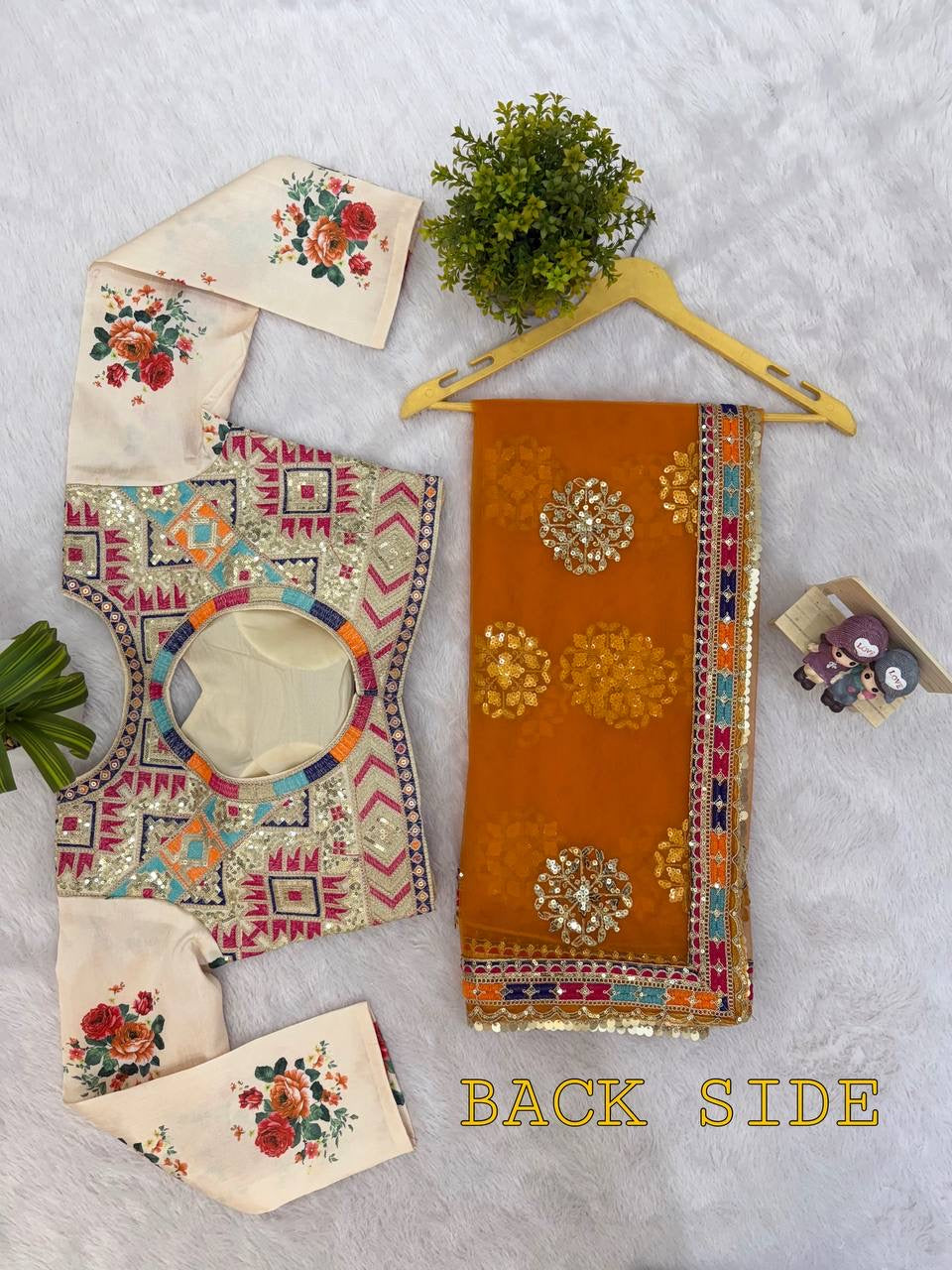 Superhit Butterfly Net Saree with Heavy Embroidery & Fancy Lace Work