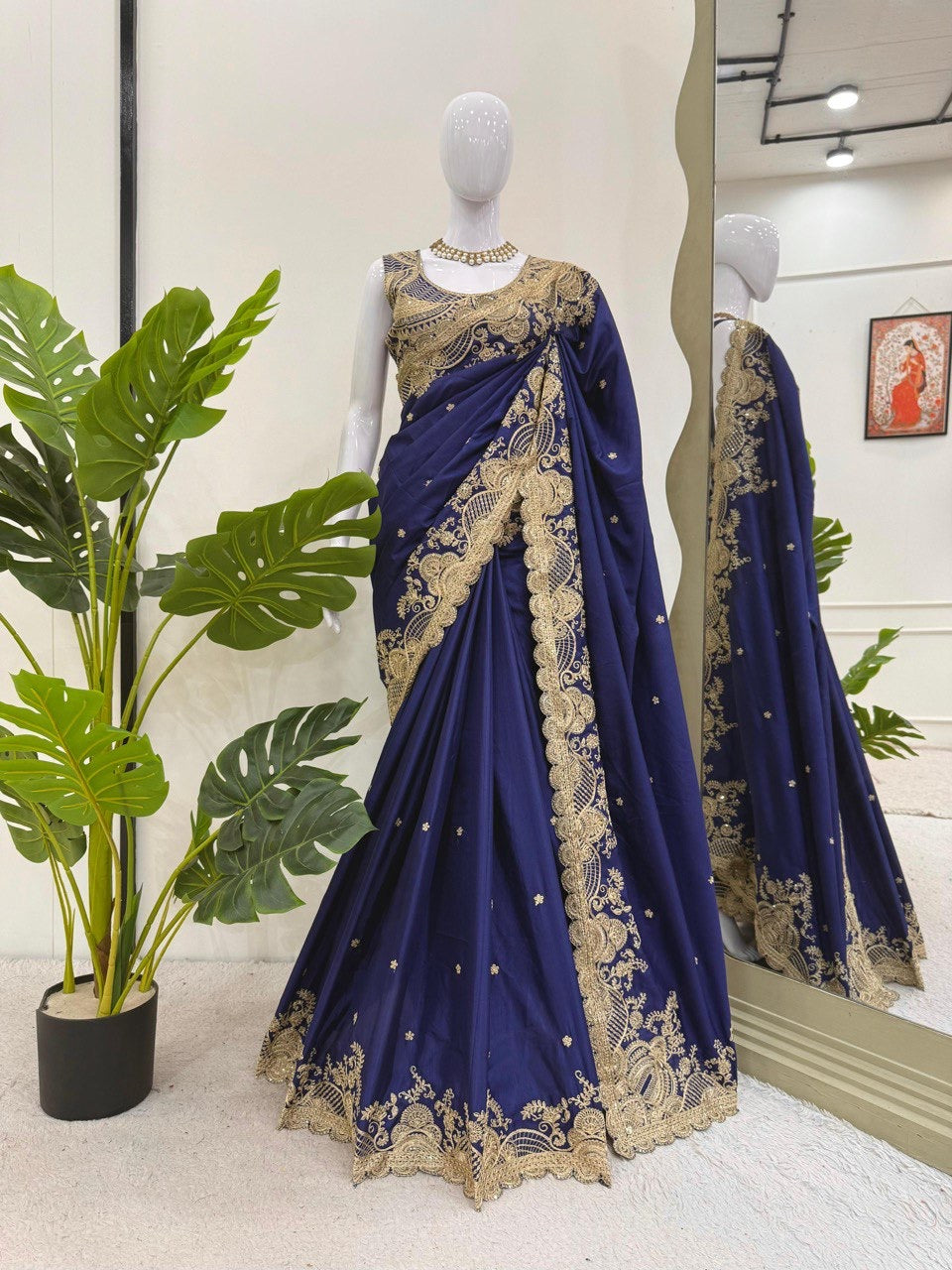 Designer Rangoli Silk Saree with Coding & Sequin Work - FFkd 590