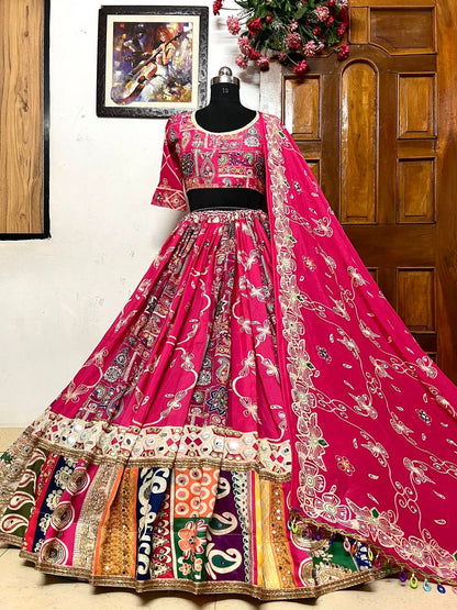 Navratri Special Designer Printed Lehenga Choli - Heavy Muslin Cotton