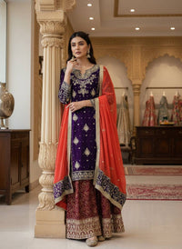 Designer & stylish Kurti with jacard plazzo set with elegant dupatta