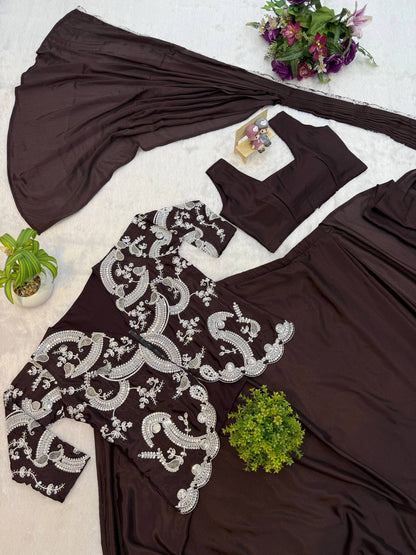 St-1135 indowesturn drape saree