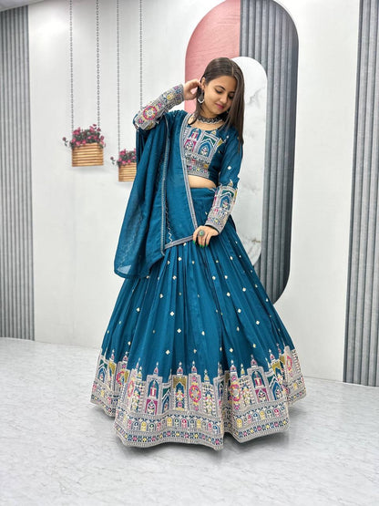 Festival Lehenga Choli with Heavy Embroidery & Sequence Work - FFTP-245