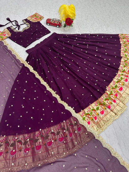 Festival special designer Lehenga Choli with Embroidery Sequence Work - FFPC-515