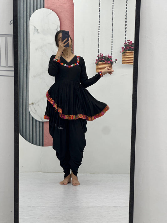 Navratri Dhoti-Kediyu with Gamathi & Real Mirror Work - FFPC 44