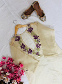 Designer 3-piece Co-ordset in premium organza silk.