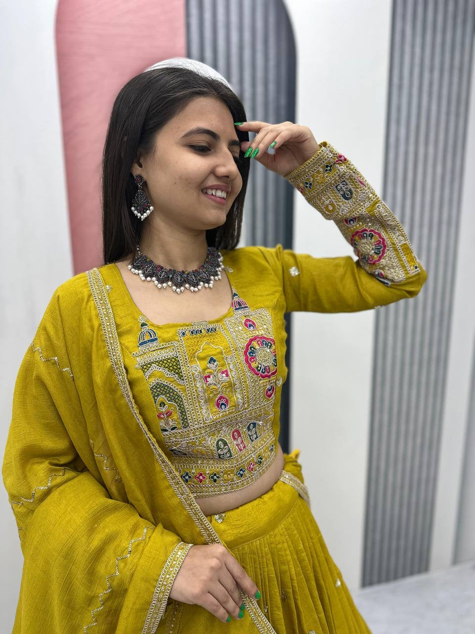 Festival Lehenga Choli with Heavy Embroidery & Sequence Work - FFTP-245