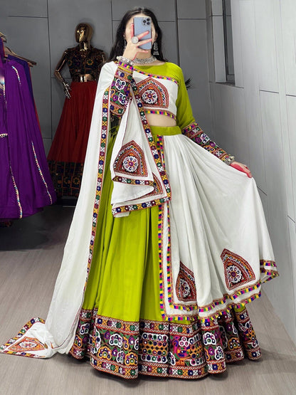 Premium Designer Rayon Cotton Lehenga Set with Gamathi Work - Navratri 2025 - FFgrtn 8050