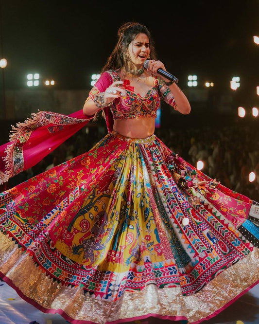 Navratri Special Designer Printed Lehenga Choli - Heavy Muslin Cotton - ALC-73