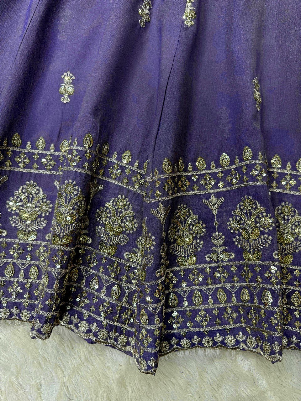 Designer Shimmer Silk Suit & Lehenga Set with Thread & Sequence Work