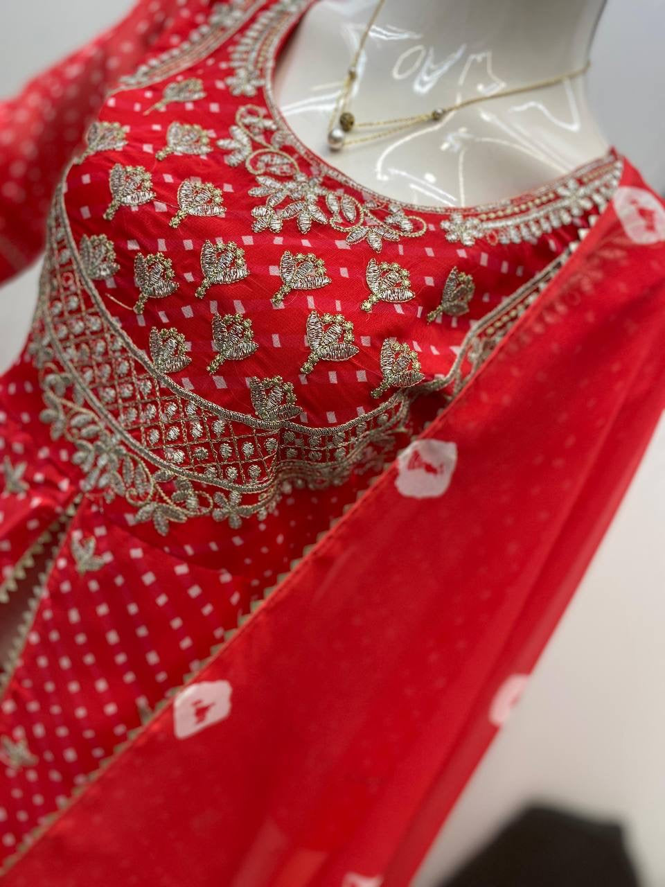 Printed Georgette Indo Western Lehenga - Perfect for Festivals - FFlg 1977
