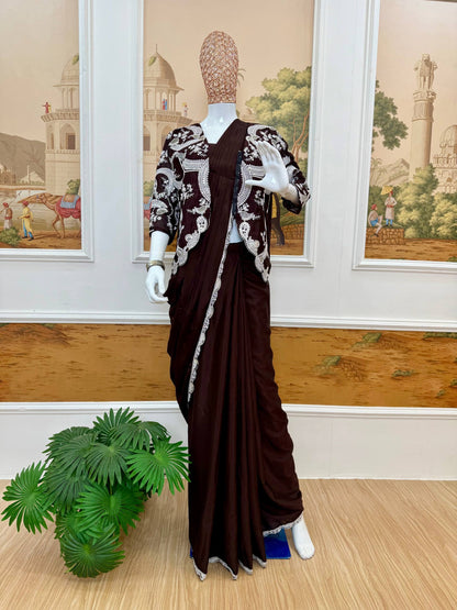 St-1135 indowesturn drape saree