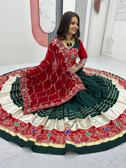 Navratri Special Pure Cotton Lehenga Choli with 6 Meter Big Flair - Real Modeling