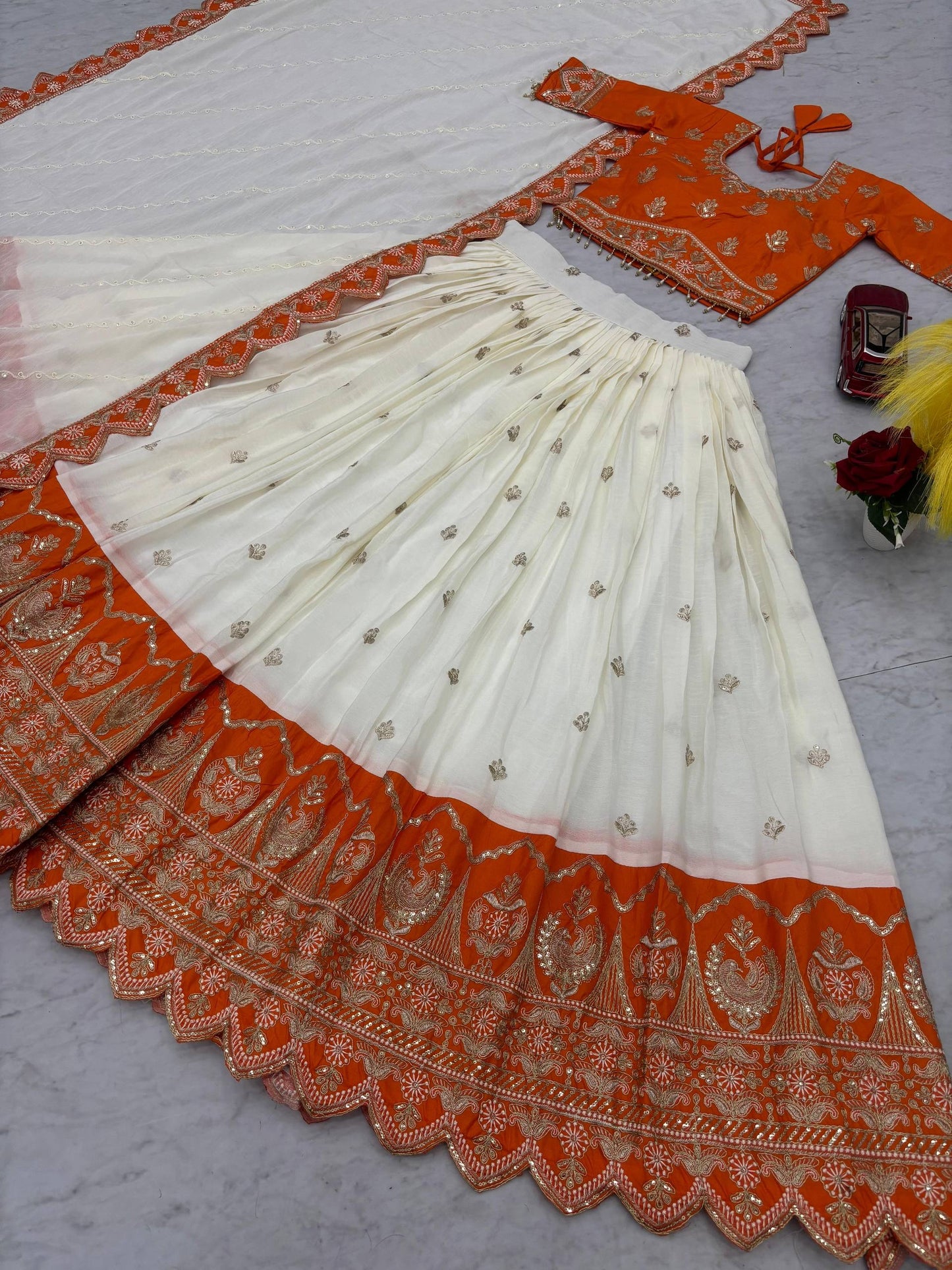 Tapi 290 - semi bridal lahenga choli with beautiful colour combination