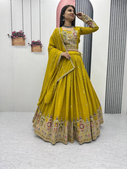 Festival Lehenga Choli with Heavy Embroidery & Sequence Work - FFTP-245