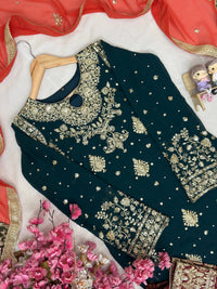 Designer & stylish Kurti with jacard plazzo set with elegant dupatta