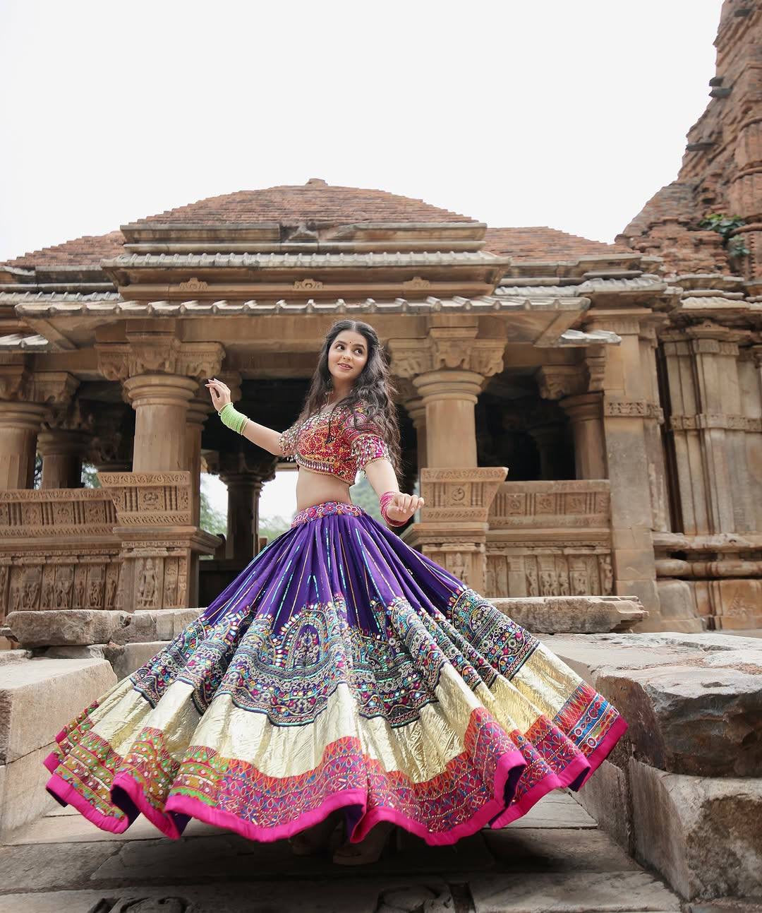 ALC 113- Premium Chaniya Choli for Garba & Dandiya in premium muslin cotton fabric