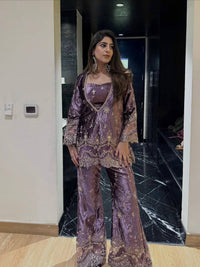 Premium 3-piece Co-ord set in Fandy silk fabric