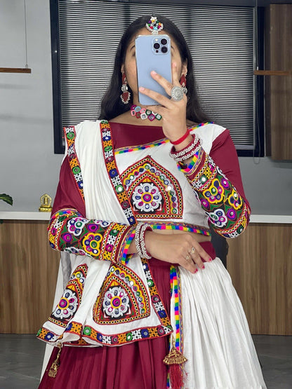 Premium Designer Rayon Cotton Lehenga Set with Gamathi Work - Navratri 2025 - FFgrtn 8050