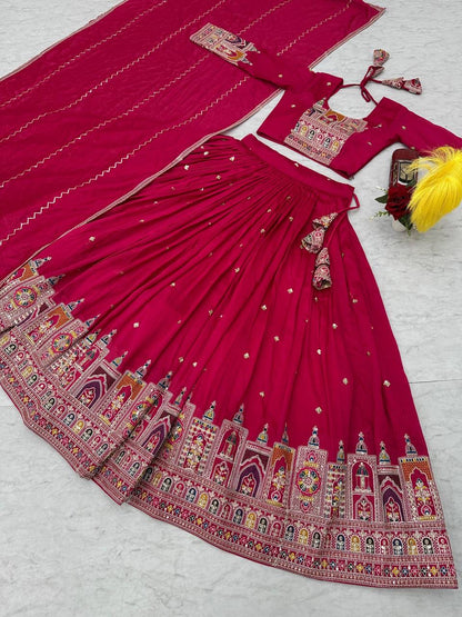 Festival Lehenga Choli with Heavy Embroidery & Sequence Work - FFTP-245
