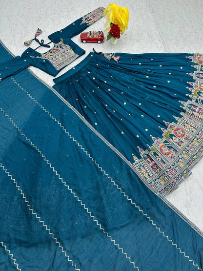 Festival Lehenga Choli with Heavy Embroidery & Sequence Work - FFTP-245