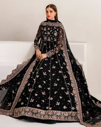 Premium and stylish anarkali with sharara with beautiful sequins & Thread Embroidery work