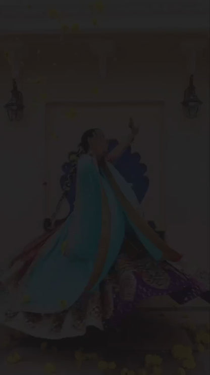 Navratri Special Premium Heavy Muslin Cotton Lehenga with Digital Print & Real Mirror Work